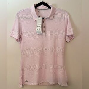 NWT ADIDAS GOLF POLO SHIRT PINK SMALL